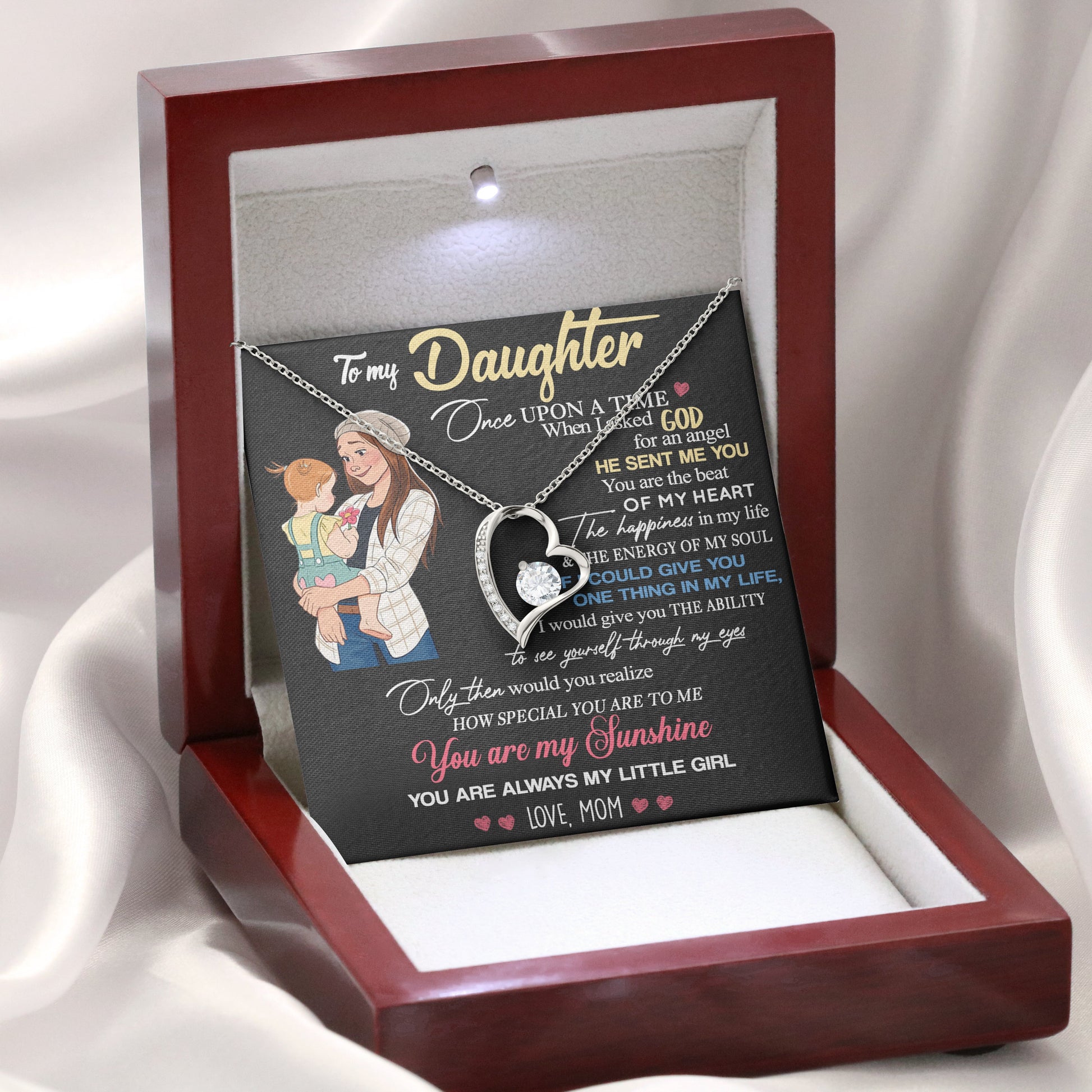 To My Daughter Gift | Once Upon A Time | Forever Love Necklace