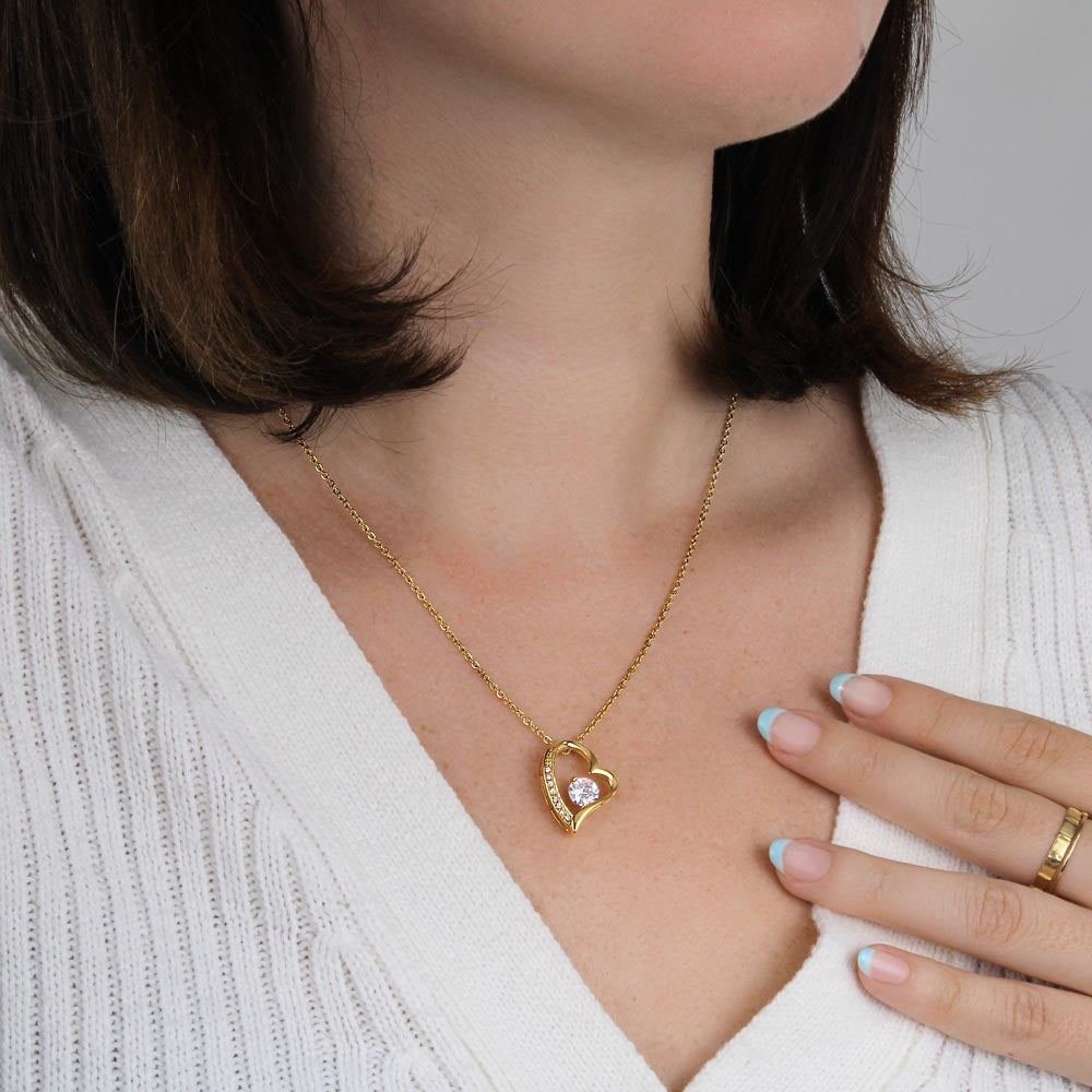 "Dressed In Silk And Pearls" Beautiful Mom of the Bride Wedding Day Necklace Gift From Daughter Forever Love Pendant Jewelry Box