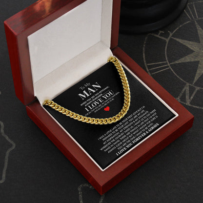 Husband and Boyfriend Necklace - You Are My Life - Cuban Link Chain Necklace Gift For Boyfriend Husband, Valentine Gift for Him
