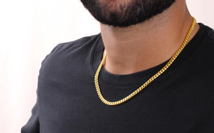 Husband Cuban Link Chain, Gift for Husband Anniversary, Romantic Gift for Him
