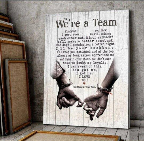We'Re A Team, Couple Having Date Canvas And Poster, Wall Decor Visual Art