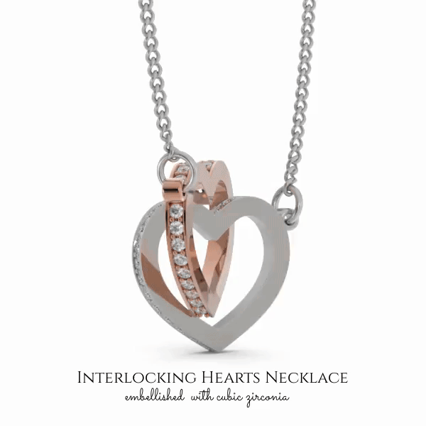 Interlocking Hearts Necklace- To My Girlfriend, Hold My Heart, Gift For Girlfriend, For Birthday, Christmas, Mother's Day