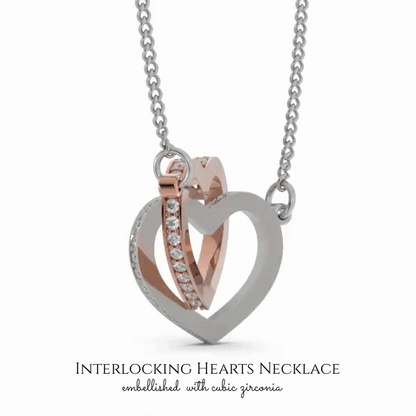 Interlocking Hearts Necklace- To My Daughter Everlasting Bond Cowgirl In Your Heart Together Forever Gift For Birthday, Christmas