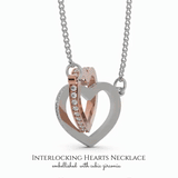 Interlocking Hearts Necklace- To My Fiance, Gift For Wife, For Birthday, Christmas, Mother's Day, Romatic Jewelry Gift