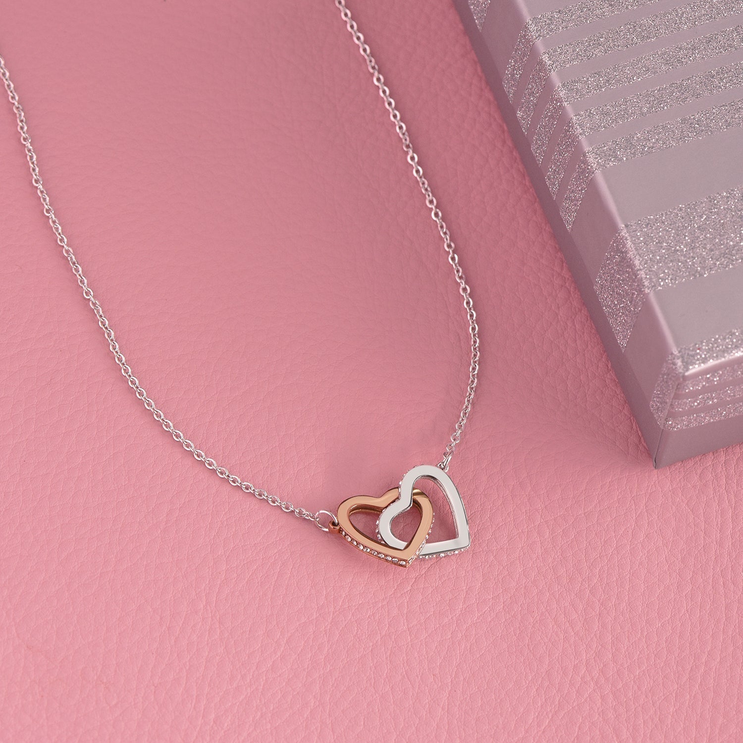 To My Lovely Daughter | Never Forget That I Love You | Interlocking Hearts necklace