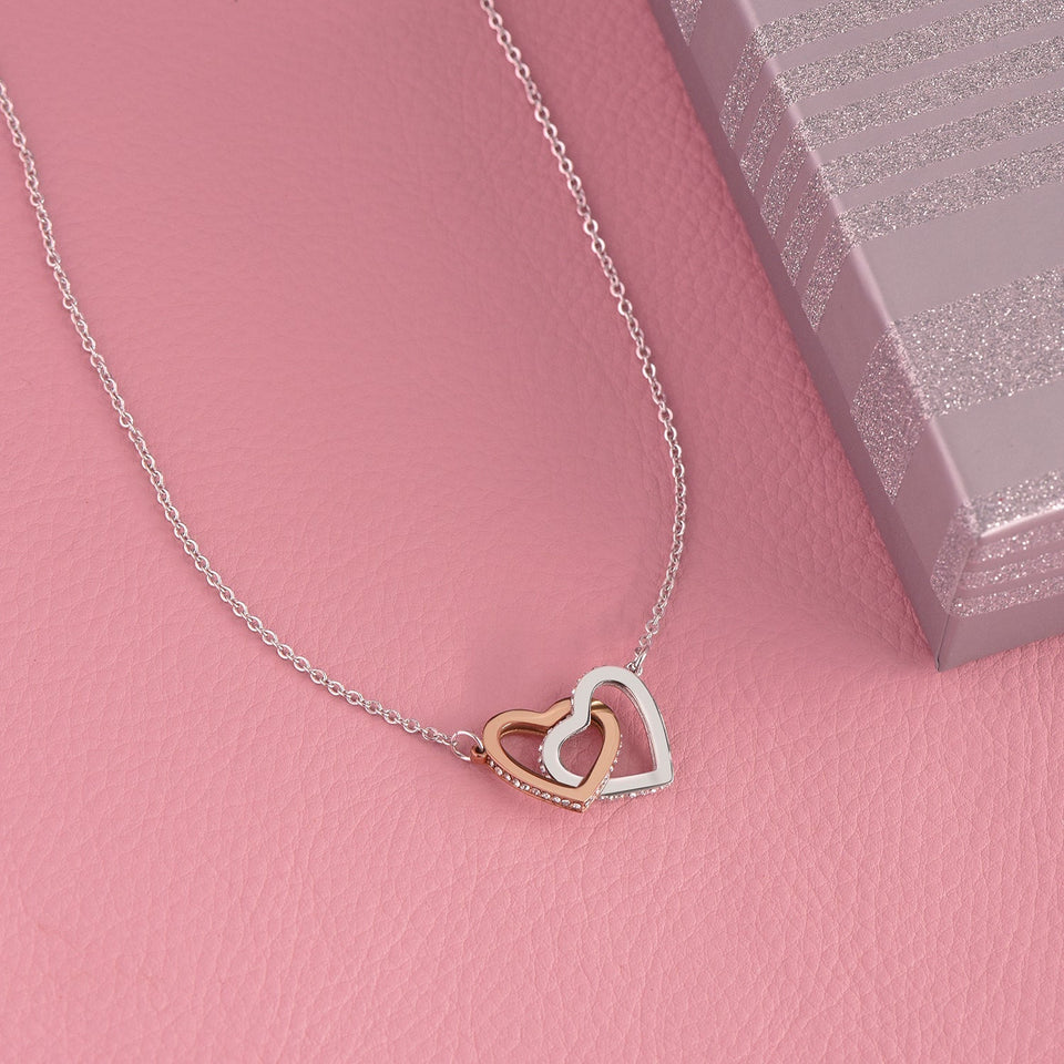 To My Soulmate | You Complete My World | Interlocking Hearts Necklace