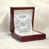 To My Lovely Daughter | Never Forget That I Love You | Interlocking Hearts necklace