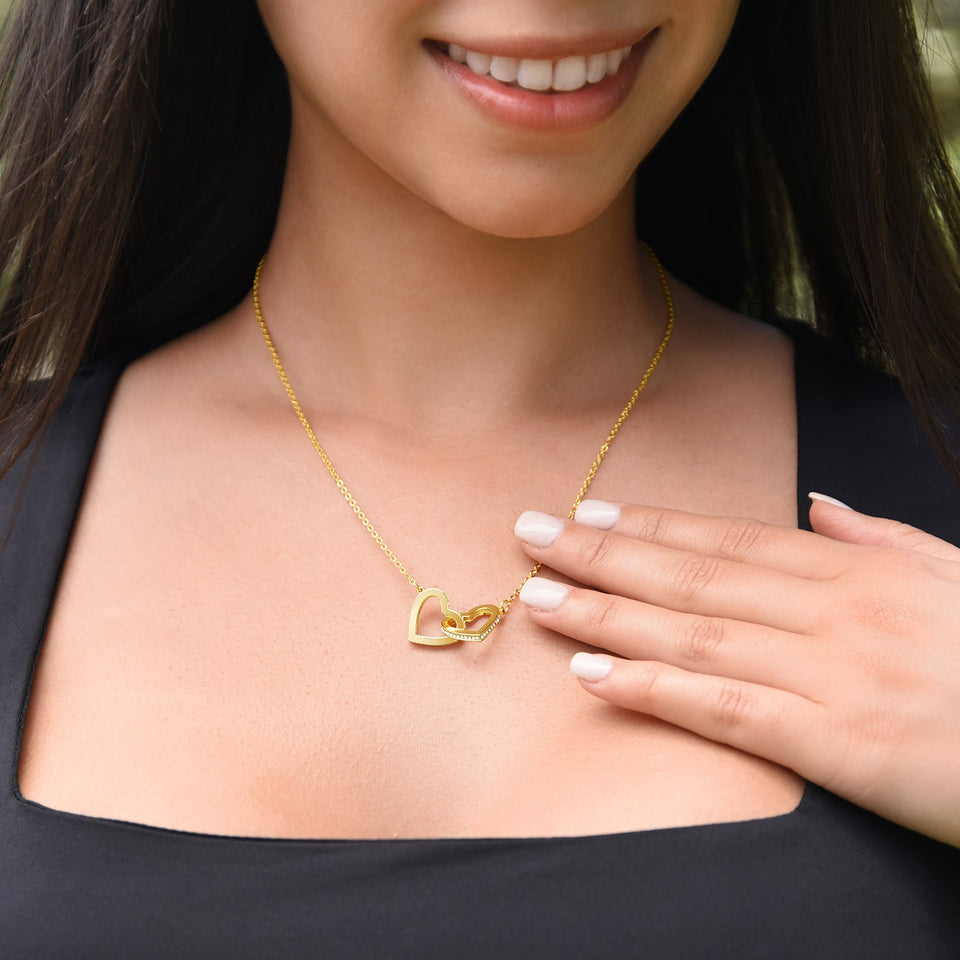 Granddaughter Always Remember That My Love | Best Gift For Her | Interlocking Hearts necklace