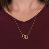 Necklace To Daughter from Mom - Gift for Birthday, Necklace for Daughter, Interlocking Hearts Necklace