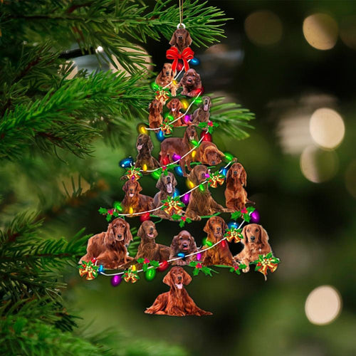 Irish Setter-Christmas Tree Lights-Two Sided Ornament