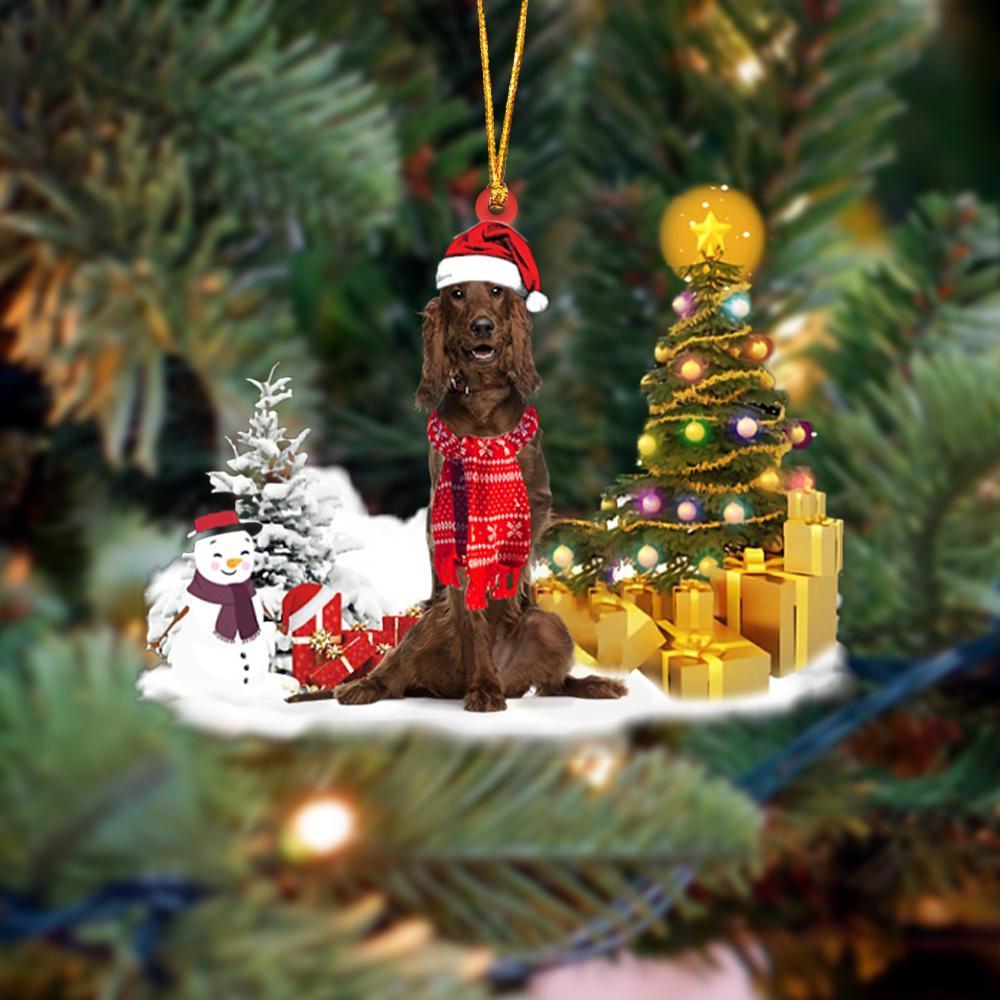 Godmerch- Ornament- Irish setter Christmas Ornament Dog Ornament, Car Ornament, Christmas Ornament