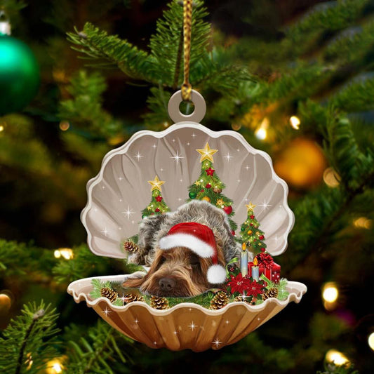 Italian Spinone3-Sleeping Pearl In Christmas Two Sided Ornament