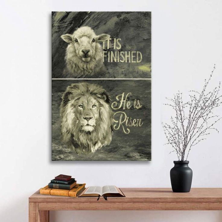 It is finished He is risen - Matte Canvas