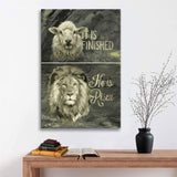 It is finished He is risen - Matte Canvas