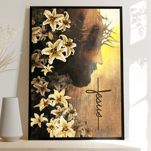 Jesus flower of faith - Matte Canvas