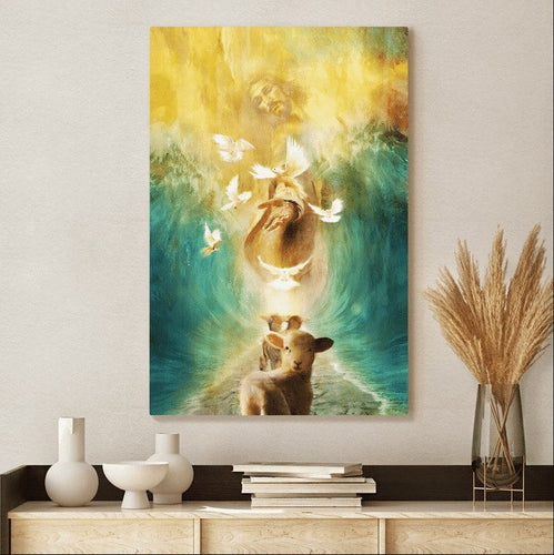 Jesus the lamb is coming to him - Matte Canvas