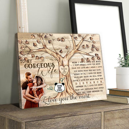 Personalized Canvas, To My Wife I Say I Love You More Canvas Wall Art Gift For Wife