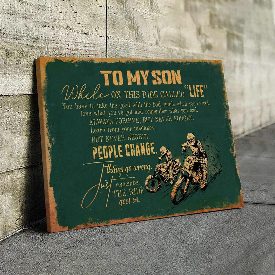 Remember The Ride Goes On Canvas And Poster, Canvas Prints, Wall Decor Visual Art Gift Father's Day