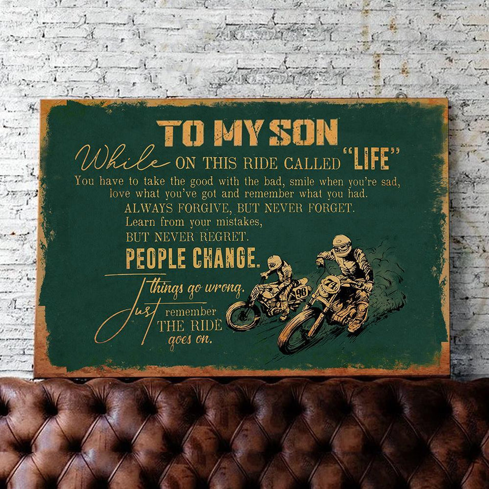 Remember The Ride Goes On Canvas And Poster, Canvas Prints, Wall Decor Visual Art Gift Father's Day
