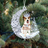 Jack Russell Terrier Diamond Moon Merry Christmas Ornament Christmas Gifts