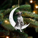 Jack Russell Terrier Sit On The Moon Two Sided Ornament Dog Hanging Christmas Ornament