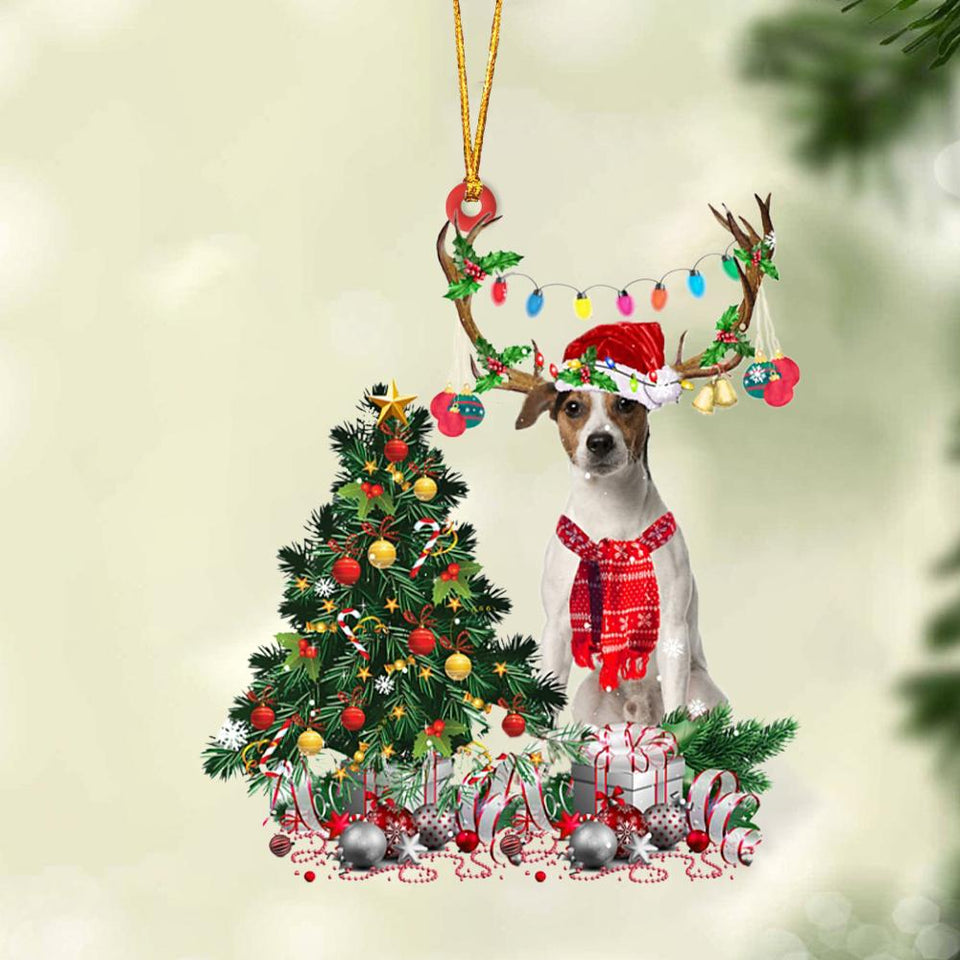 Ornament- Jack Russell Terrier 1-Christmas Tree Gift Hanging Ornament, Happy Christmas Ornament, Car Ornament