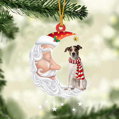 Jack Russell Terrier 1 With Santa Christmas Ornament Dog Christmas Ornament