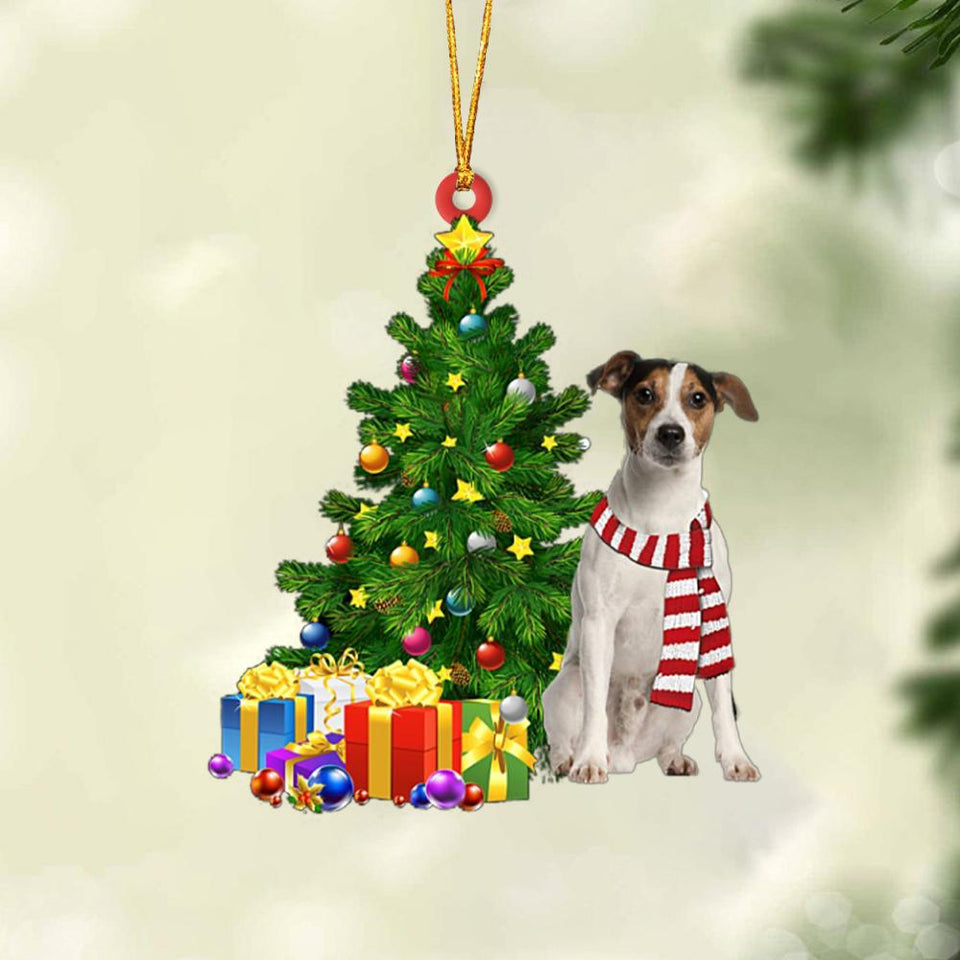 Ornament- Jack Russell Terrier 1-Christmas Star Hanging Ornament, Happy Christmas Ornament, Car Ornament