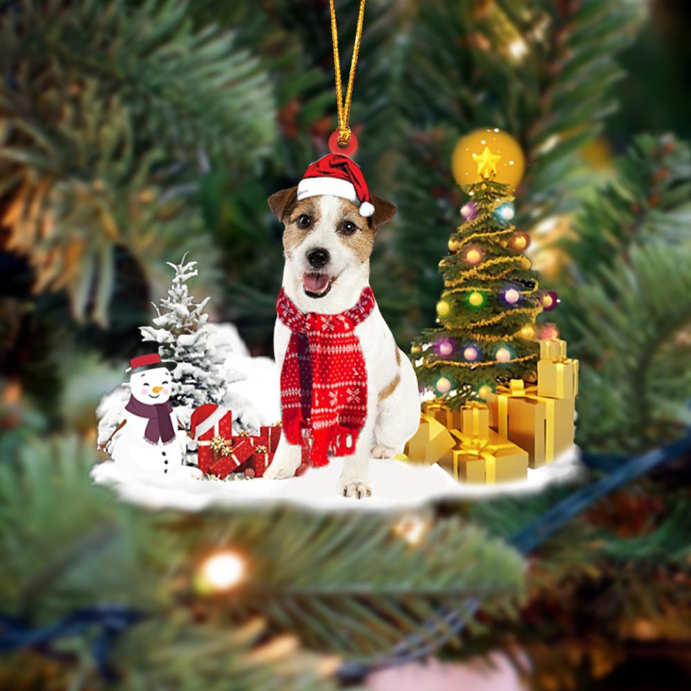 Jack Russell Terrier Christmas Ornament Christmas Tree Hanging Acrylic Ornament Gift