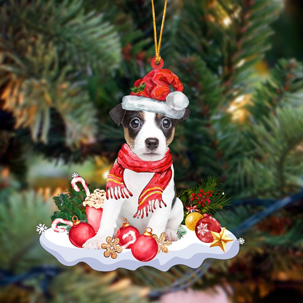Ornament- Jack Russell Terrier 2-Better Christmas Hanging Ornament, Happy Christmas Ornament, Car Ornament
