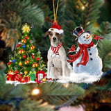 Godmerch- Ornament- Jack Russell Terrier Christmas Snow Hanging Ornament Dog Ornament, Car Ornament, Christmas Ornament