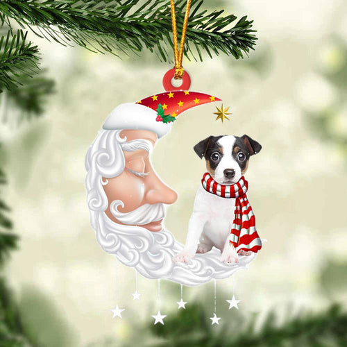 Jack Russell Terrier With Santa Christmas Ornament Dog Christmas Ornament