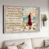 Jesus Beautiful girl Beach scene I can only imagine - Matte Canvas