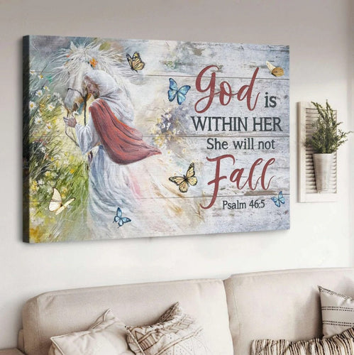 Jesus White horse God is within her - Matte Canvas