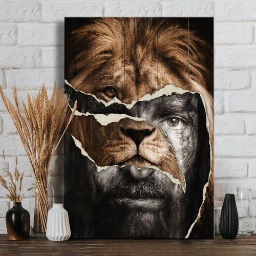 The strength of Jesus Lion God - Matte Canvas