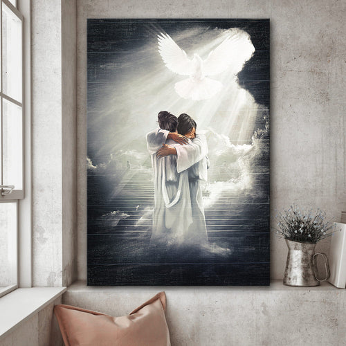 Jesus hugging Mystic light - Matte Canvas