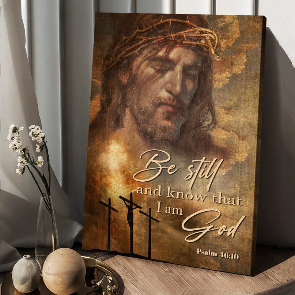 Beautiful sky The rugged crosses Be still and know that I am God - Matte Canvas