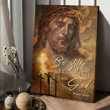 Beautiful sky The rugged crosses Be still and know that I am God - Matte Canvas
