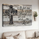 Jesus painting Inri We will serve the Lord - Matte Canvas