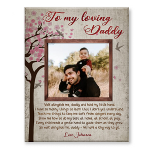 Fathers Day Dad Gift, First Fathers Day Gift, New Dad Gift, Personalized Canvas For Dad, Birthday Daddy Gift