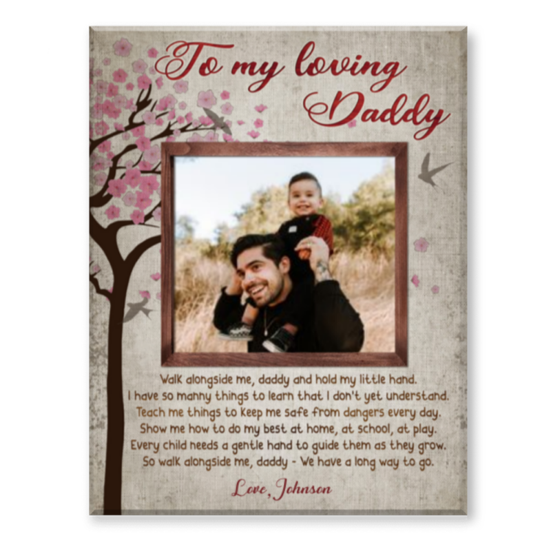 Fathers Day Dad Gift, First Fathers Day Gift, New Dad Gift, Personalized Canvas For Dad, Birthday Daddy Gift