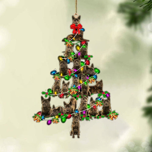 Godmerch- Ornament- Kai Ken-Christmas Tree Lights-Two Sided Ornament, Happy Christmas Ornament, Car Ornament