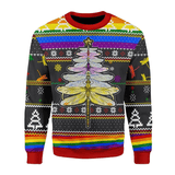 LGBT Dragonfly Ugly Christmas Sweater 