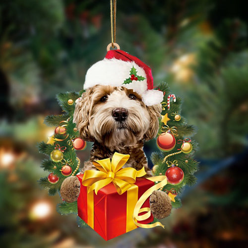 Labradoodle-Dogs Give Gifts Hanging Ornament