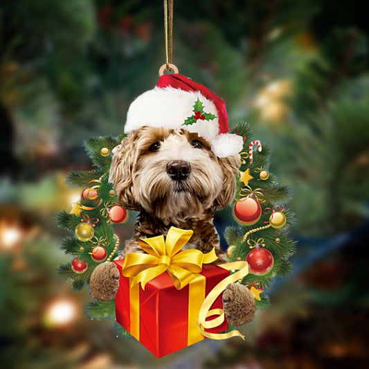 Labradoodle-Dogs Give Gifts Hanging Ornament