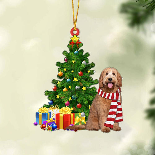 Godmerch- Ornament- Labradoodle-Christmas Star Hanging Ornament, Happy Christmas Ornament, Car Ornament