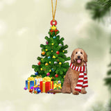 Godmerch- Ornament- Labradoodle-Christmas Star Hanging Ornament, Happy Christmas Ornament, Car Ornament