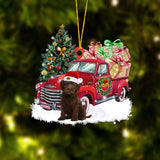 Godmerch- Ornament- Labradoodle Christmas Hanging Ornament Dog Ornament, Car Ornament, Christmas Ornament