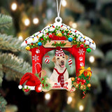 Godmerch- Ornament- Labrador-Christmas House Two Sided Ornament, Happy Christmas Ornament, Car Ornament