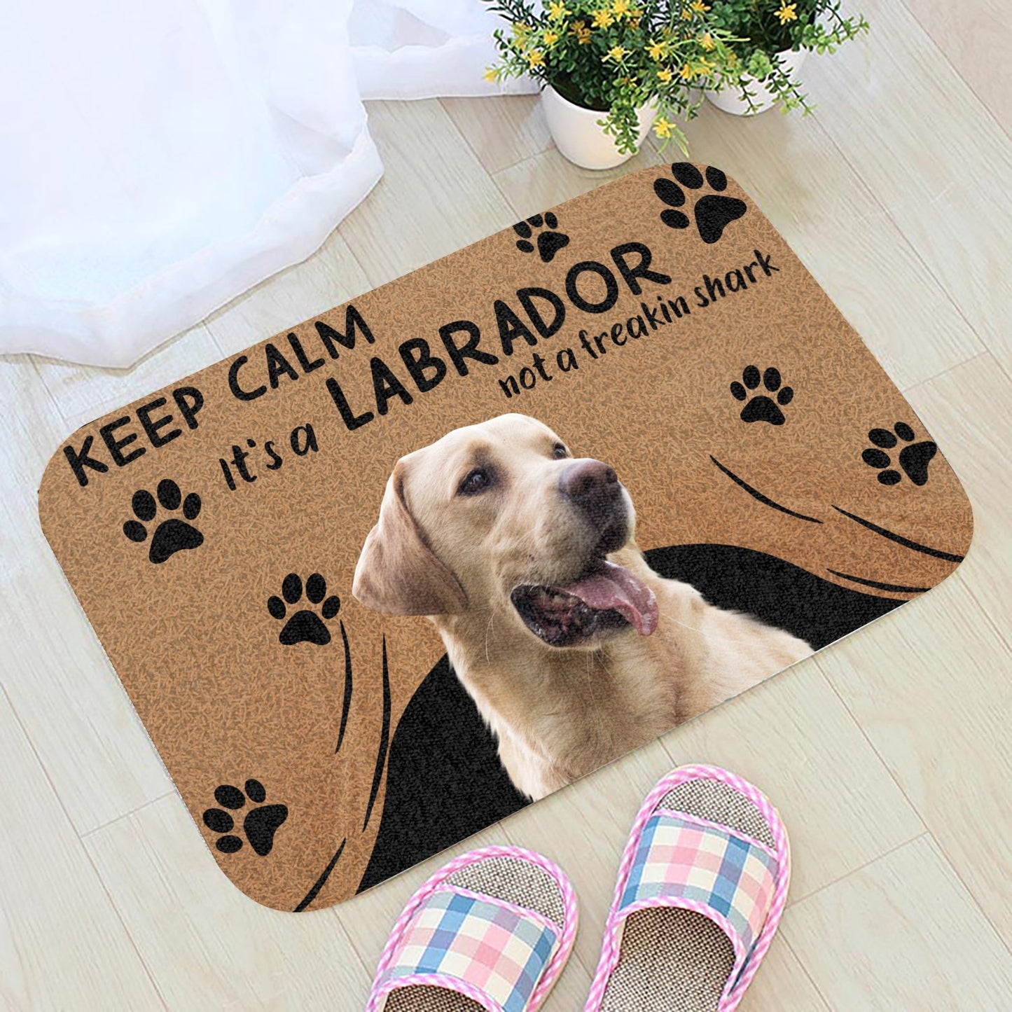 Keep Calm It's a Pitbull Not a Freakin Shark Doormat